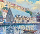 Original Swedish oil of Fish Church in Gothenburg