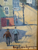 Vintage Oil of City Street in Gothenburg, Sweden