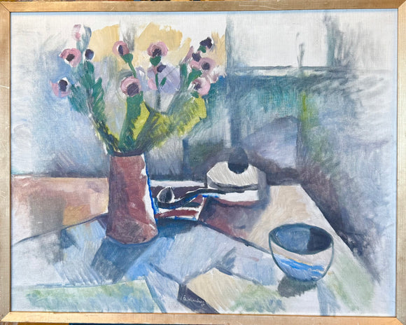 Swedish Still Life, Flowers on Table