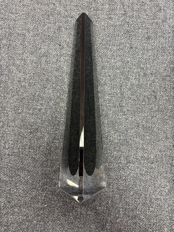 Black Glass Candlestick Holder