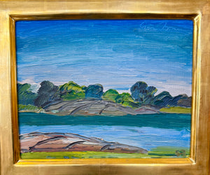 Lake Landscape,Original Swedish Oil