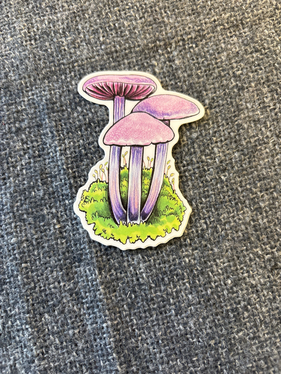 Triple Mushroom Sticker