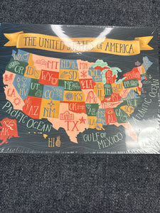 U.S.A. Map 110 Piece Puzzle