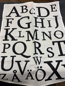 Swedish Alphabet Kitchen Towel