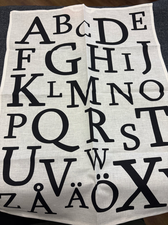 Swedish Alphabet Kitchen Towel