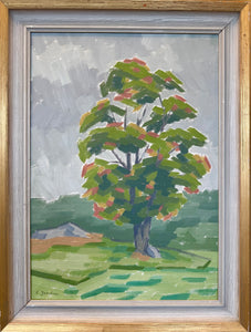 Swedish Original Oil, Tree in Early Fall