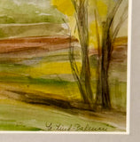 Watercolor of meadow with trees (2)