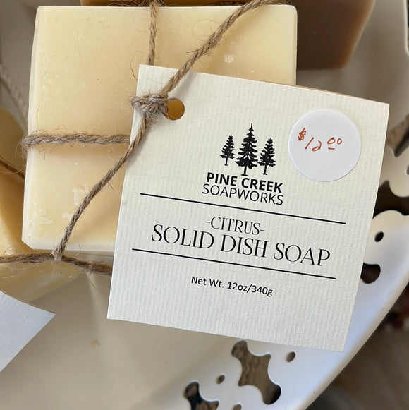 Pine Creek Soapworks Solid Dish Soap Refill