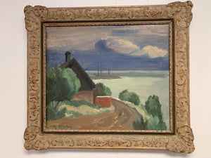 Signed Swedish Landscape Oil Painting