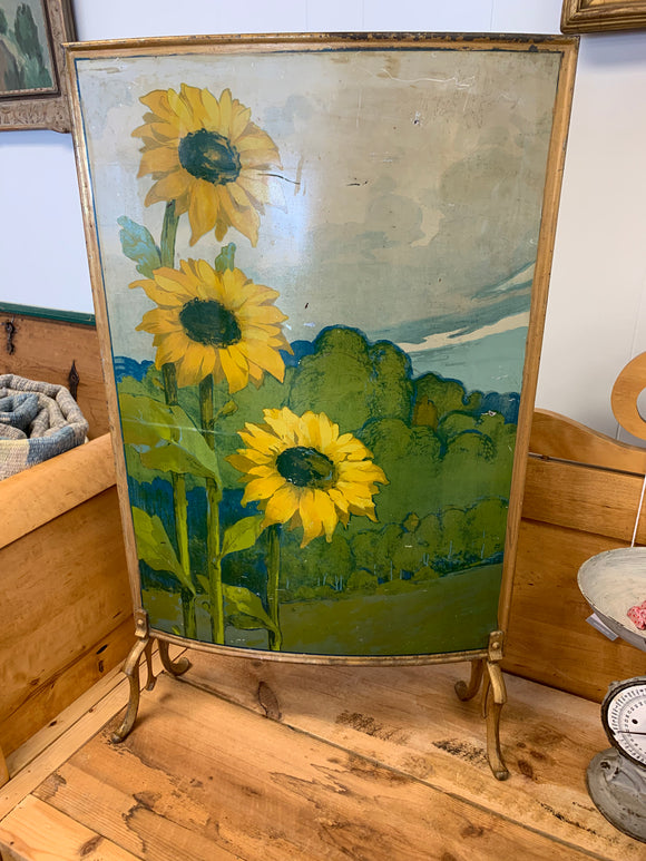 Early 20th Century Swedish Painted Metal Spark Screen