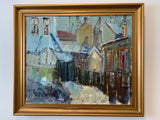 Tage Gavik Swedish Street Scene Oil Painting in Gothenburg, Sweden